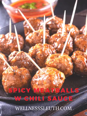 spicy meatballs w Chili sauce