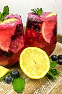 Sparkling Blueberry Maple Lemonade