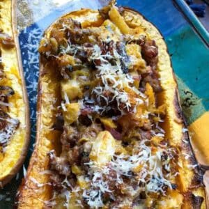 Apple and Sausage-Stuffed Butternut Squash