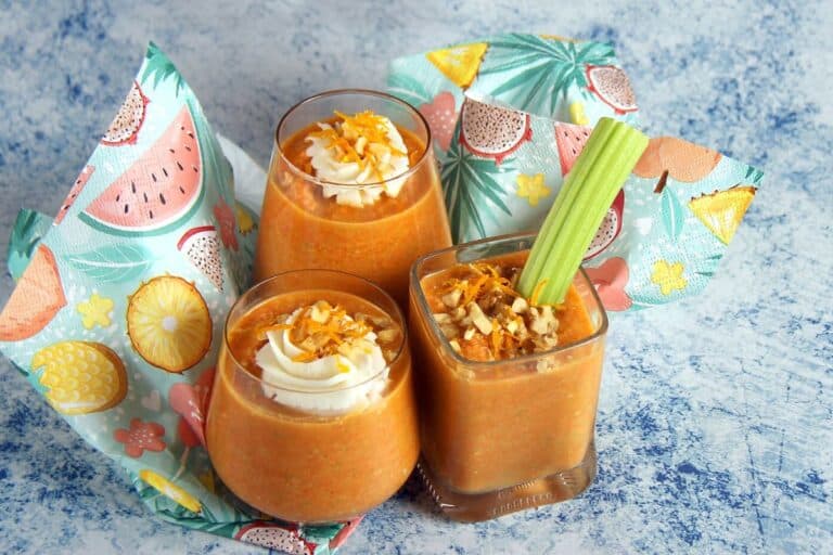 Carrot Cake Smoothie with Coconut Whipped Cream wellnesssleuth