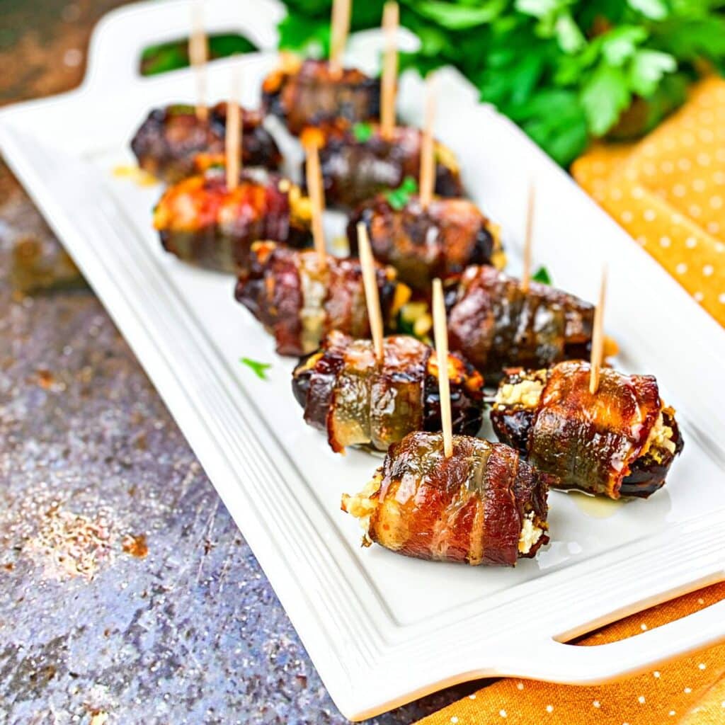 Bacon-Wrapped Stuffed Dates - wellnesssleuth