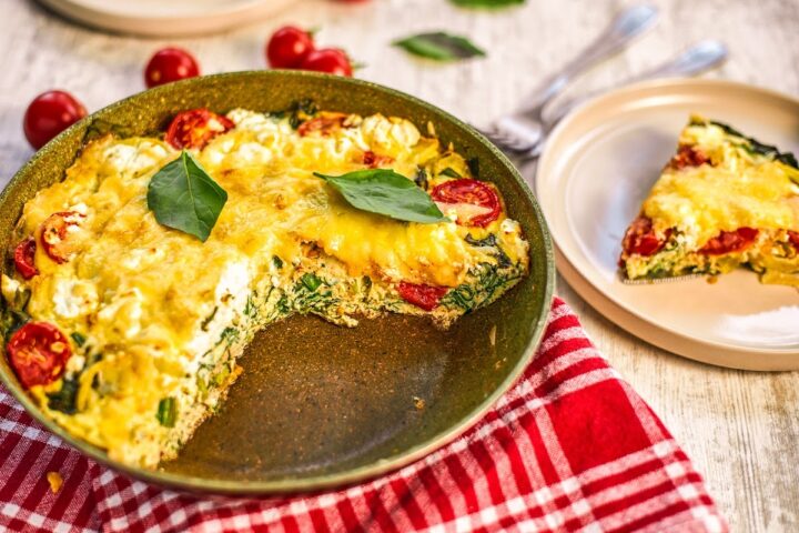 Spinach and Feta Cheese Frittata - wellnesssleuth