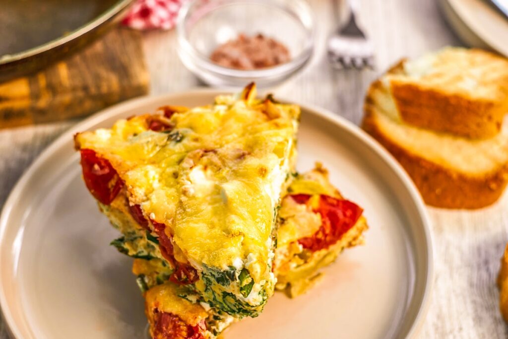 Spinach and Feta Cheese Frittata - wellnesssleuth