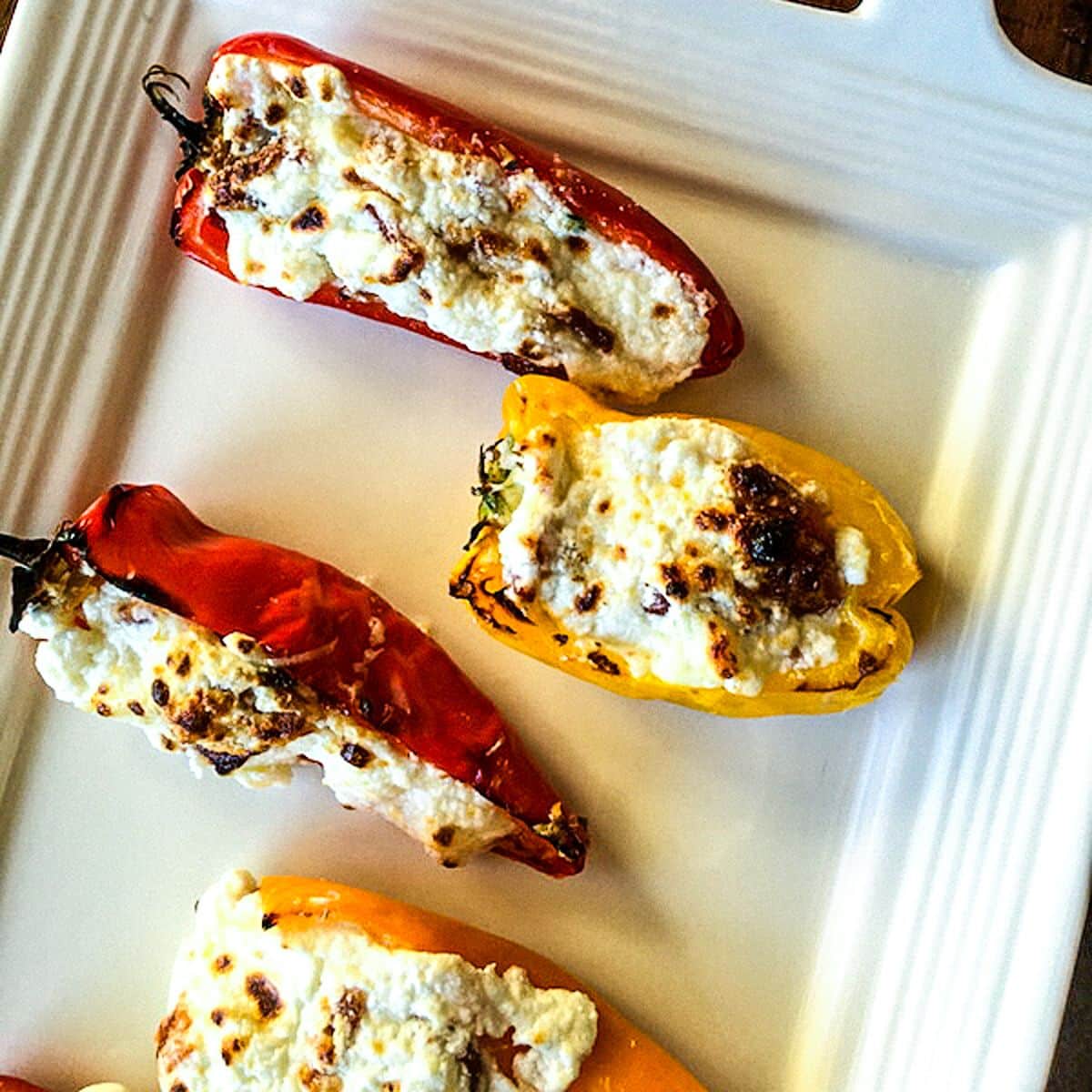 3 Cheese and Bacon Stuffed Mini Sweet Peppers