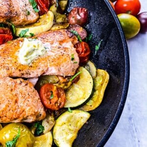 Crispy Salmon with Herb Butter