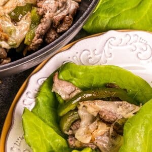 Easy Cheesesteak Lettuce Wraps