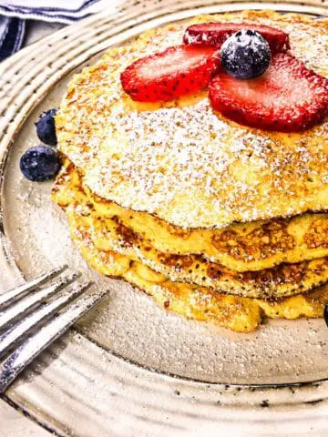 Cream Cheese Pancakes with Fresh Berries