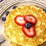 Cream Cheese Pancakes with Fresh Berries