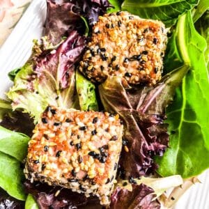 Seared Sesame Tuna with Mixed Greens