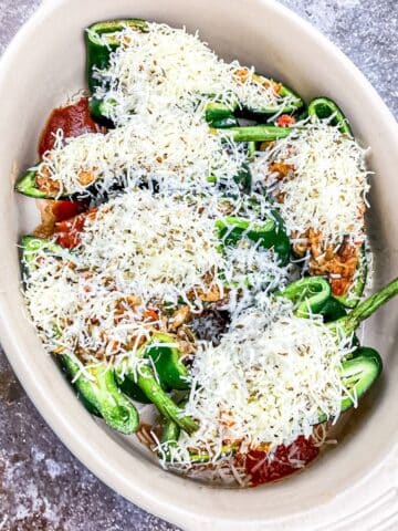 Pizza-Stuffed Poblano Peppers
