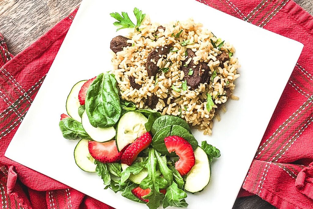 Savory Asian Beef & Rice in Minutes - wellnesssleuth