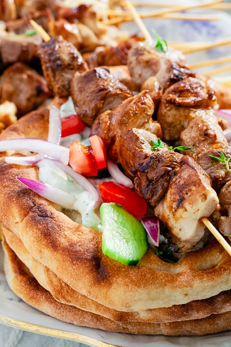 Souvlaki-Skewers-with-Tzatziki