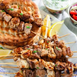 Souvlaki-Skewers-with-Tzatziki