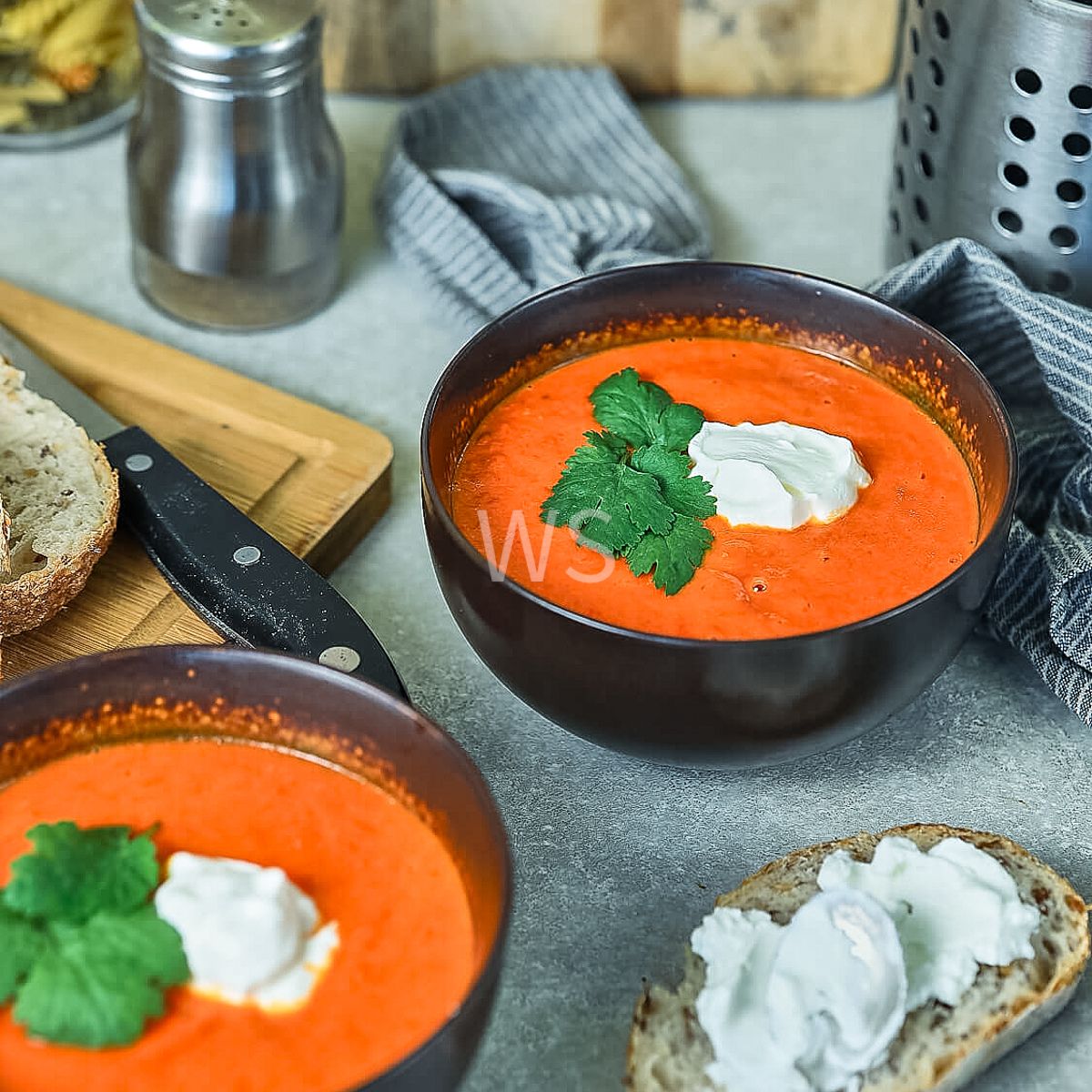 Roasted Red Pepper and Mascarpone Soup