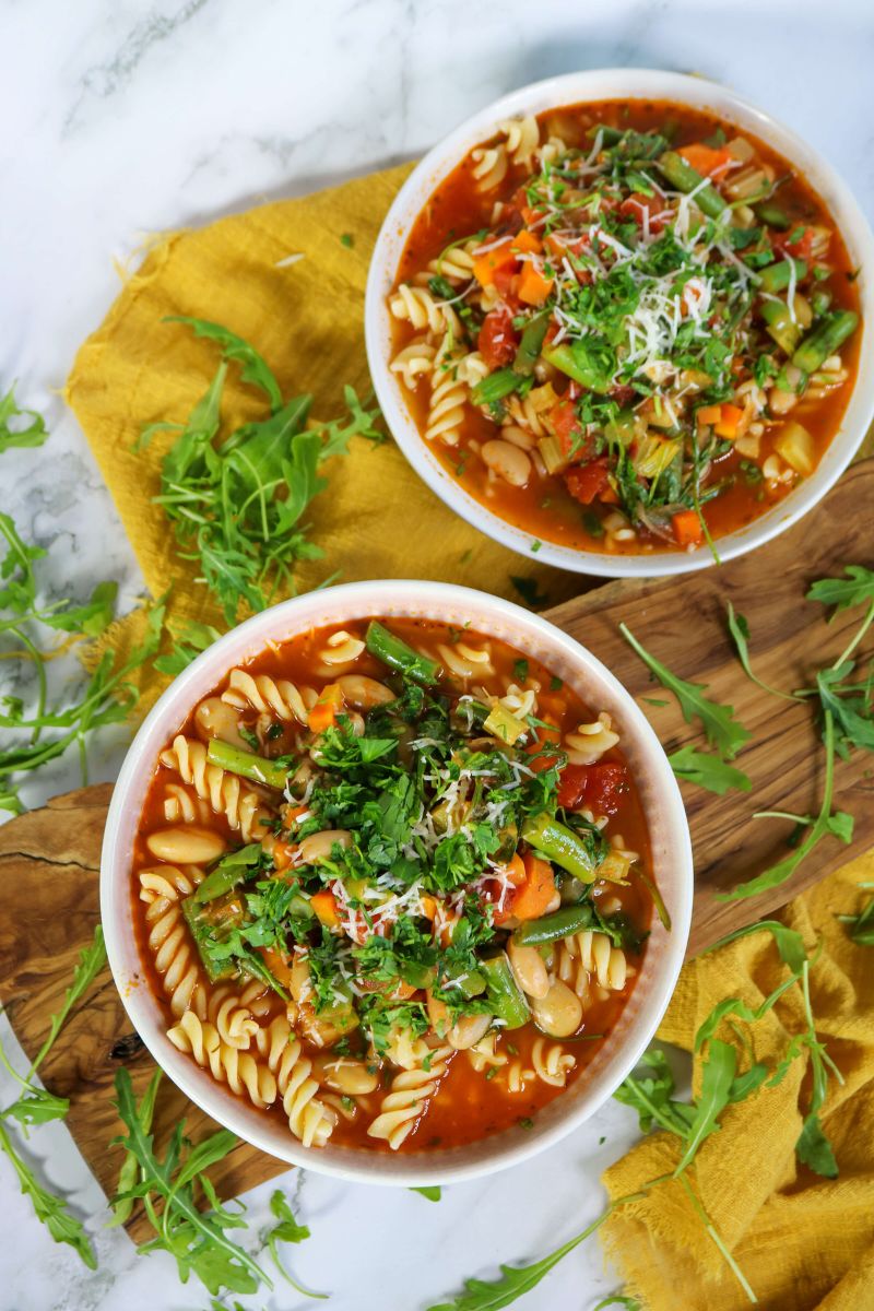 Hearty Minestrone Soup With Fresh Arugula - Wellnesssleuth