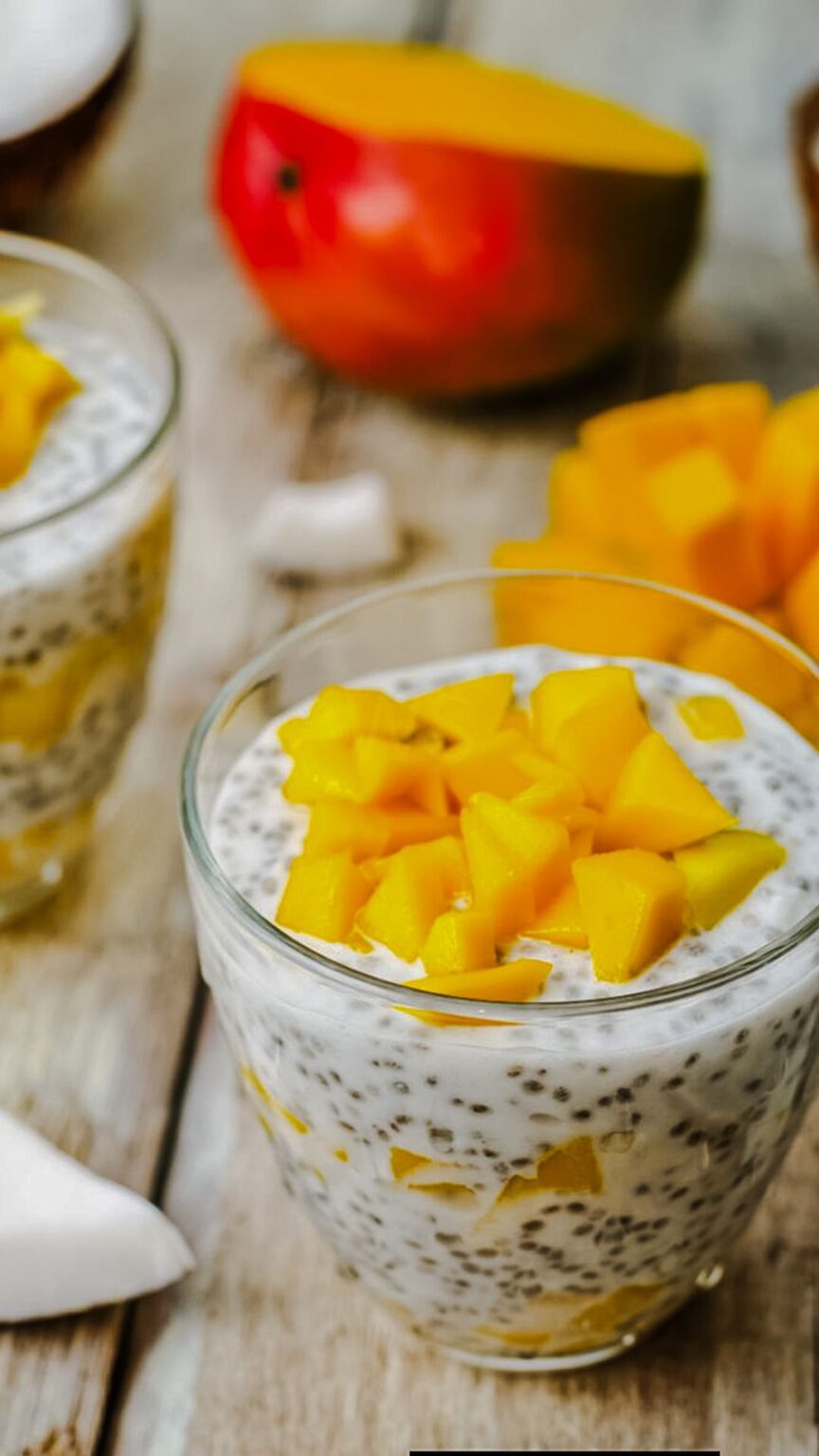 Coconut Mango Chia Seed Pudding - wellnesssleuth