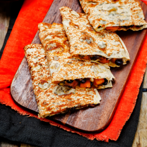 Black Bean Spiced Sweet Potato Quesadilla