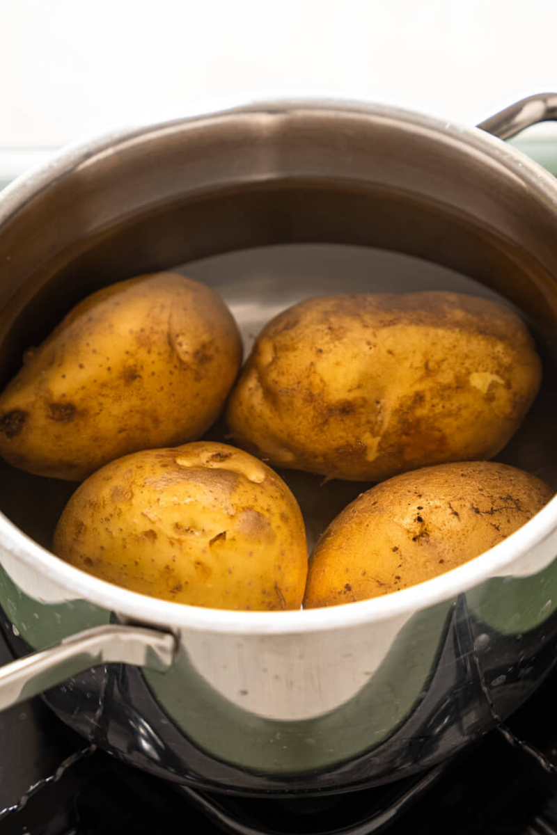 boiling potatoes