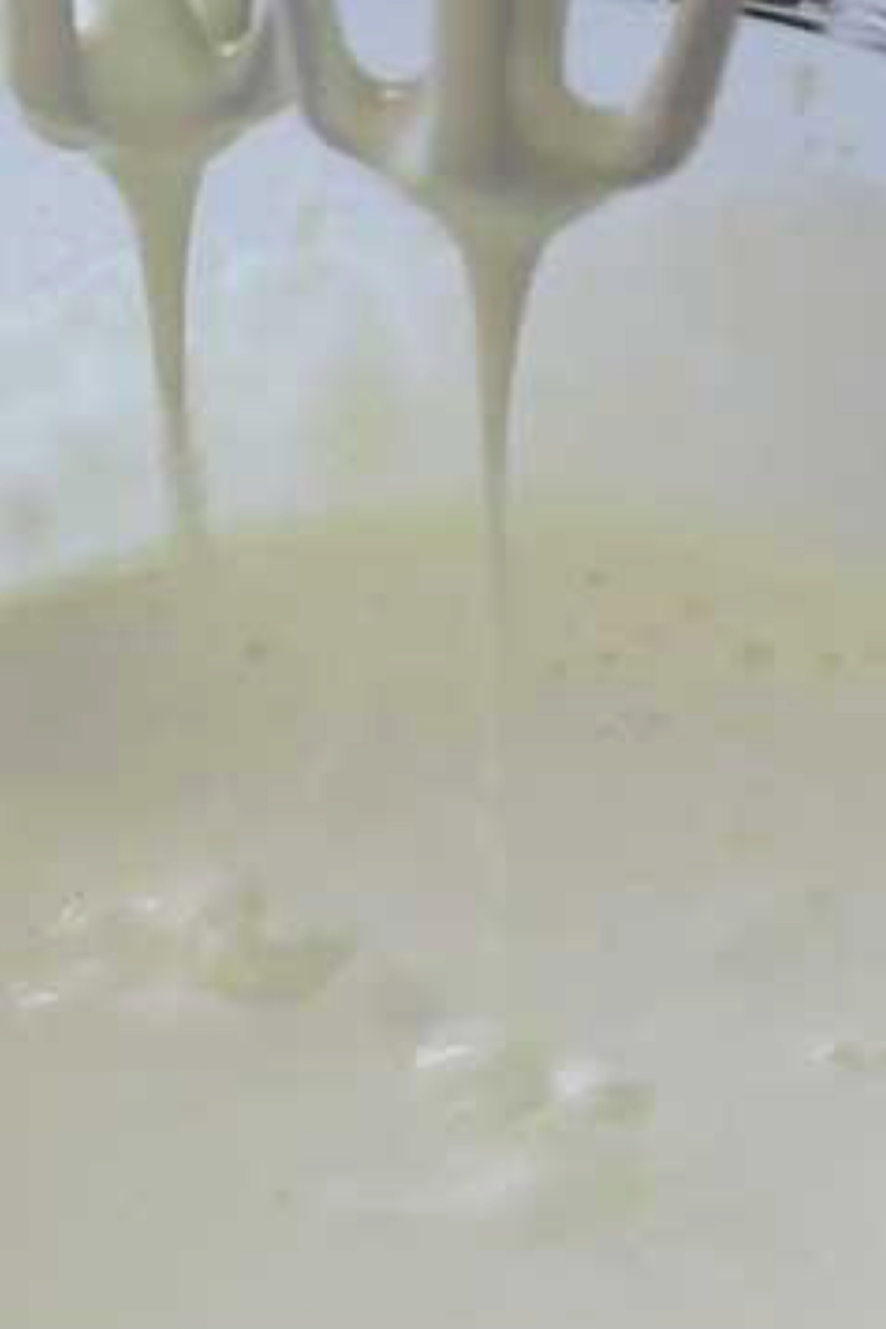 Fresh whipped cream prepared for blueberry tiramisu mascarpone mixture