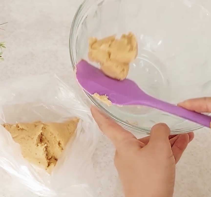 Baklava cookie dough prepared and ready to chill in the refrigerator for one hour.