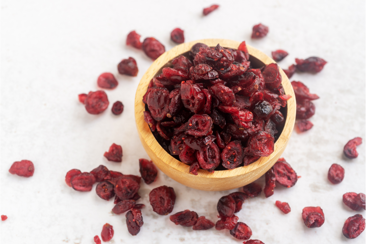 Dried cranberries for topping Brie cranberry pecan flatbread